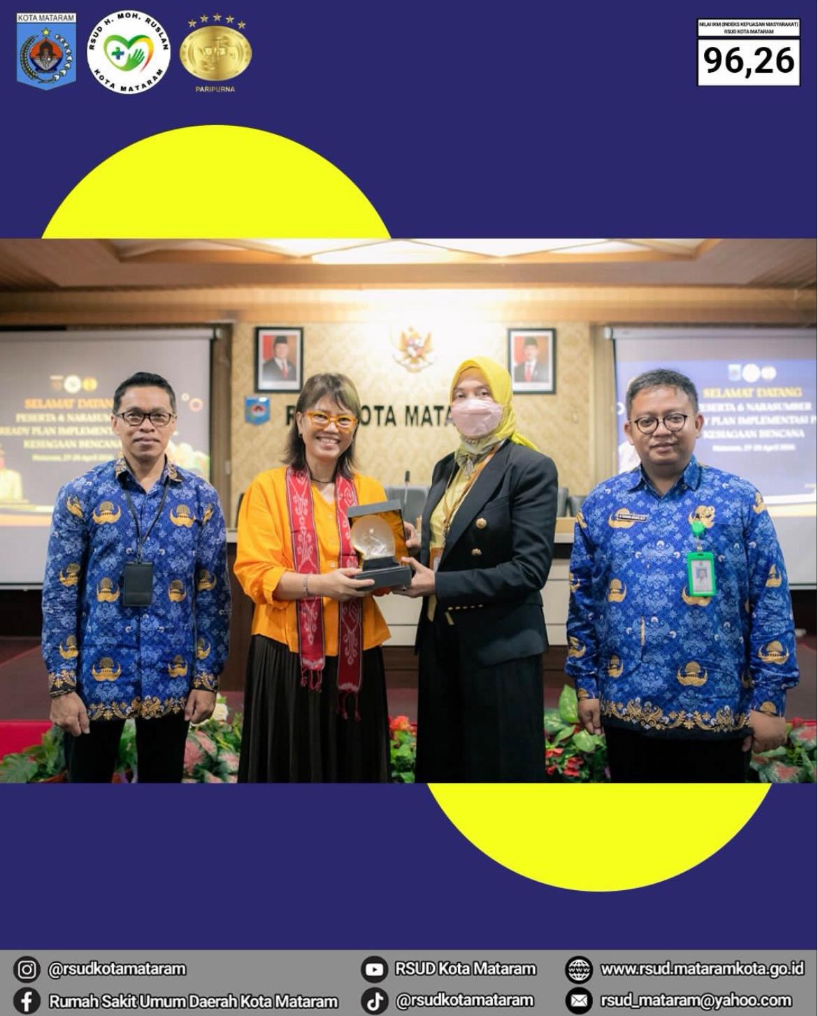 RSUD H. MOH. RUSLAN KOTA MATARAM PERKUAT KESIAPSIAGAAN BENCANA MELALUI WORKSHOP HOSPITAL DISASTER PLAN DAN SIMULASI TABLE TOP